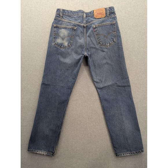 Vintage Levis 505 Jeans Mens 36x30 Blue Regular Fit Straight Leg Medium Wash 90s - Picture 8 of 15